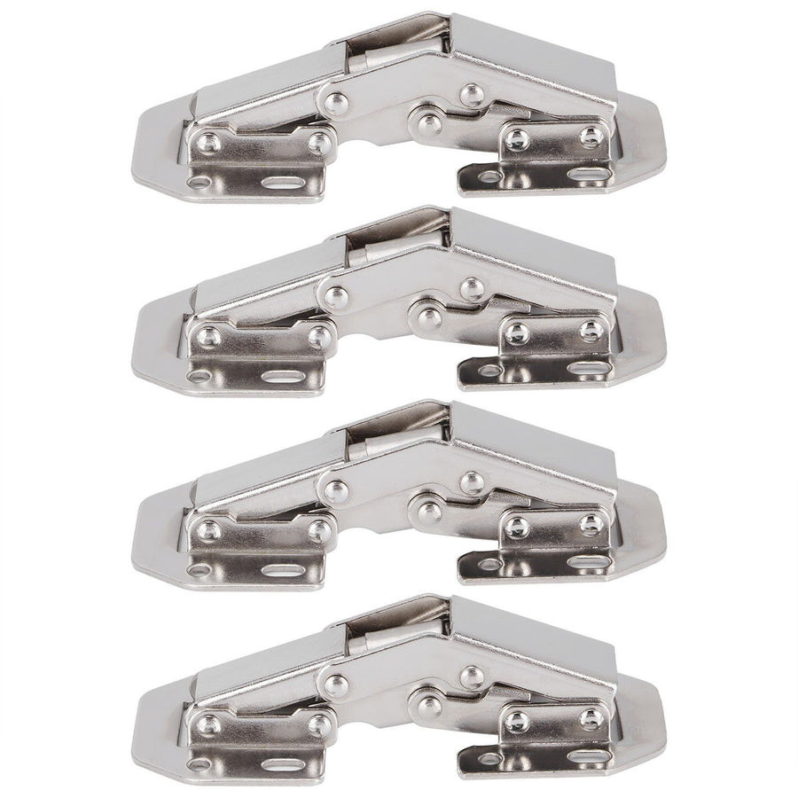 4Set Cabinet Hinges Bridge Shaped Door Hinge Kit for Cupboard Closet Wardrobe Furniture