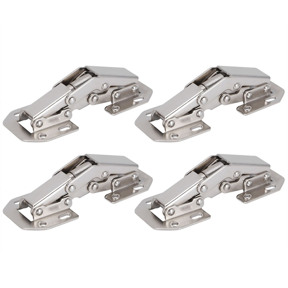 4Set Cabinet Hinges Bridge Shaped Door Hinge Kit for Cupboard Closet Wardrobe Furniture