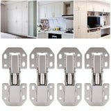 4Set Cabinet Hinges Bridge Shaped Door Hinge Kit for Cupboard Closet Wardrobe Furniture - Extra Image