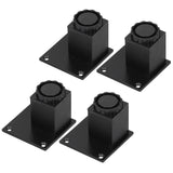 4Pcs/Set Furniture Leg Adjustable Height Aluminum Alloy Square Support for Sofa Cabinet60mm