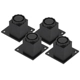 4Pcs/Set Furniture Leg Adjustable Height Aluminum Alloy Square Support for Sofa Cabinet60mm - Side View