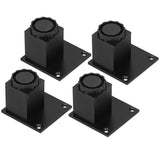 4Pcs/Set Furniture Leg Adjustable Height Aluminum Alloy Square Support for Sofa Cabinet60mm - Top-Down View