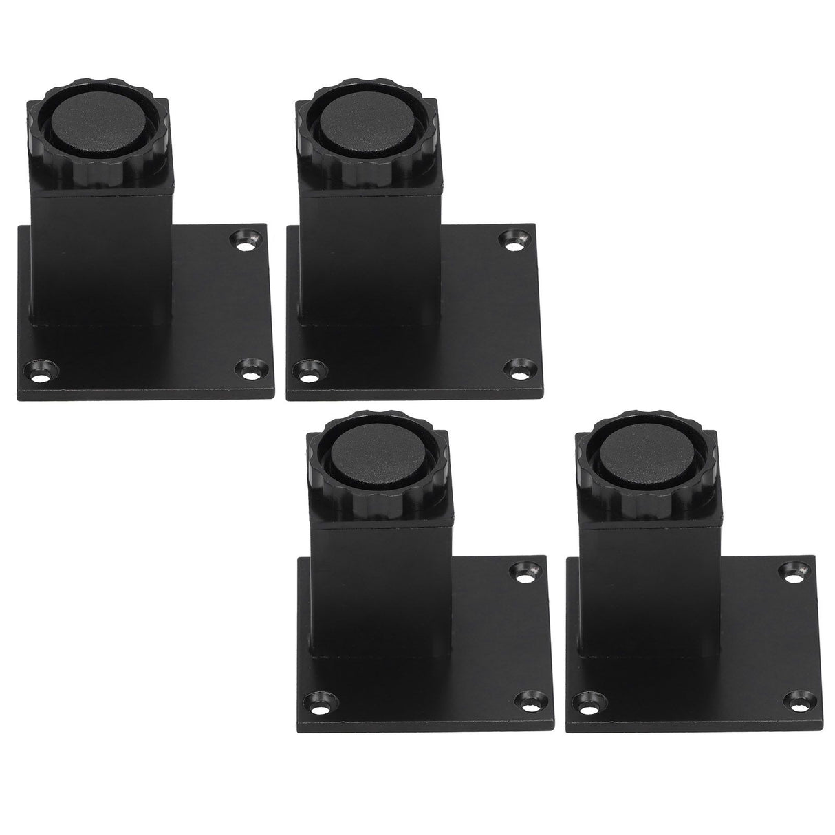 4Pcs/Set Furniture Leg Adjustable Height Aluminum Alloy Square Support for Sofa Cabinet60mm