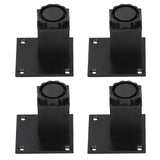 4Pcs/Set Furniture Leg Adjustable Height Aluminum Alloy Square Support for Sofa Cabinet60mm - Close-Up Angle