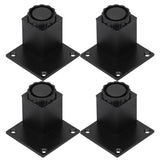 4Pcs/Set Furniture Leg Adjustable Height Aluminum Alloy Square Support for Sofa Cabinet60mm - Low Angle