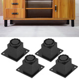 4Pcs/Set Furniture Leg Adjustable Height Aluminum Alloy Square Support for Sofa Cabinet60mm