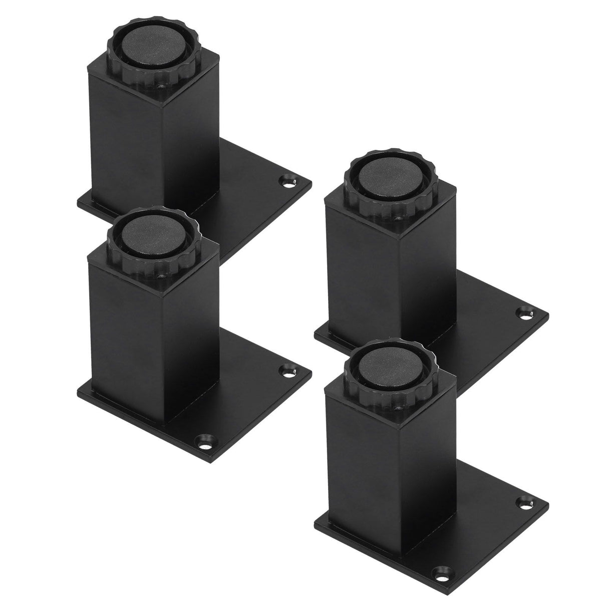 4Pcs/Set Furniture Leg Adjustable Height Aluminum Alloy Square Support for Sofa Cabinet80mm