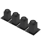 4Pcs/Set Furniture Leg Adjustable Height Aluminum Alloy Square Support for Sofa Cabinet80mm - Top-Down View
