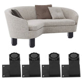 4Pcs/Set Furniture Leg Adjustable Height Aluminum Alloy Square Support for Sofa Cabinet80mm - Extra Image