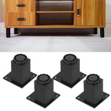 4Pcs/Set Furniture Leg Adjustable Height Aluminum Alloy Square Support for Sofa Cabinet80mm - Extra Image