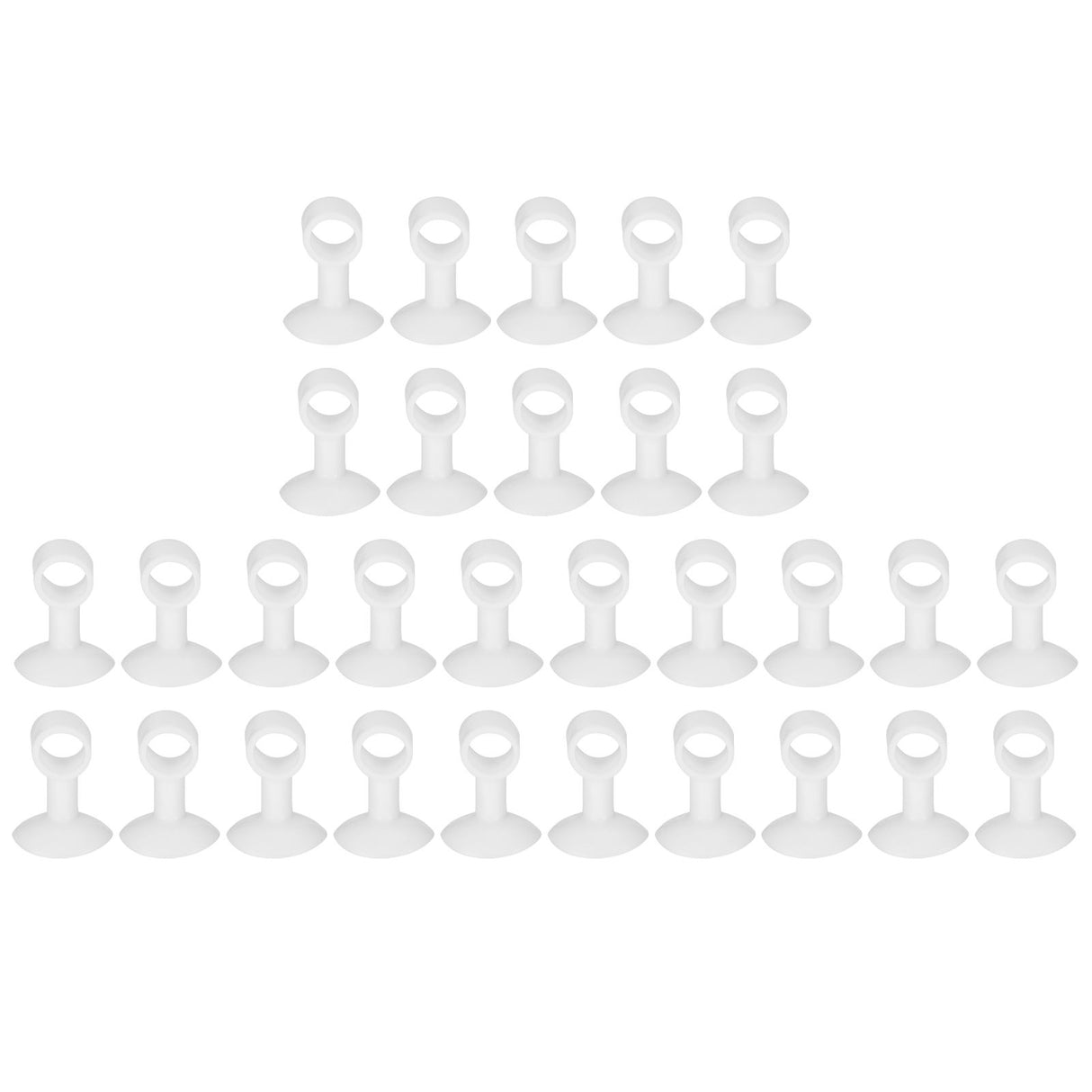 30Pcs Door Stopper Silicone Anti-Collision Door Handle Stopper Mute Suction Buffer Crash Pad