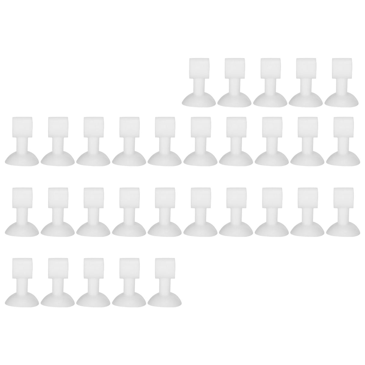 30Pcs Door Stopper Silicone Anti-Collision Door Handle Stopper Mute Suction Buffer Crash Pad