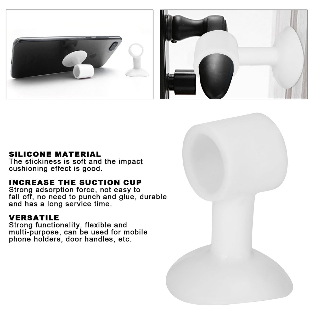 30Pcs Door Stopper Silicone Anti-Collision Door Handle Stopper Mute Suction Buffer Crash Pad