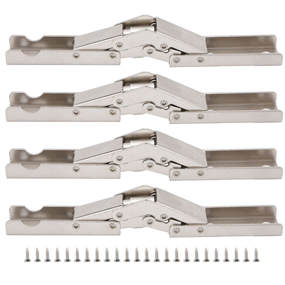 4 Sets Cabinet Hinges Bridge Shaped Cupboard Door Hinges Furniture Hardware Supplies