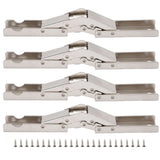 4 Sets Cabinet Hinges Bridge Shaped Cupboard Door Hinges Furniture Hardware Supplies