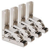 4 Sets Cabinet Hinges Bridge Shaped Cupboard Door Hinges Furniture Hardware Supplies - Close-Up Angle
