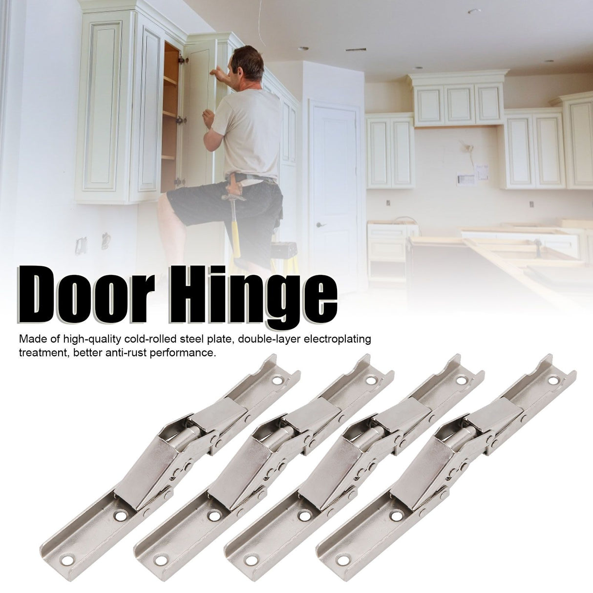 4 Sets Cabinet Hinges Bridge Shaped Cupboard Door Hinges Furniture Hardware Supplies