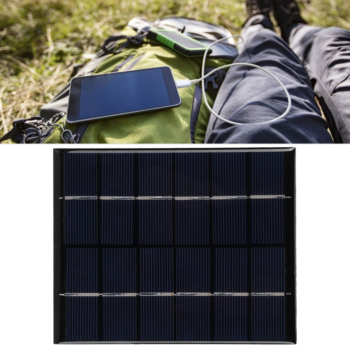 2W 6V Solar Power Panel Board with AA Battery Charger for Science Project DIY Solar Product