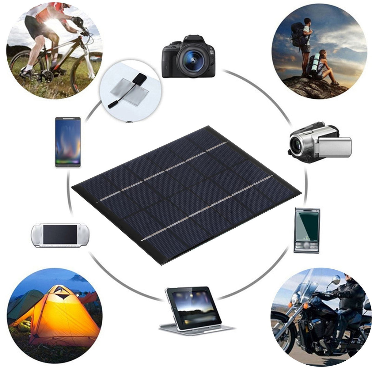 2W 6V Solar Power Panel Board with AA Battery Charger for Science Project DIY Solar Product