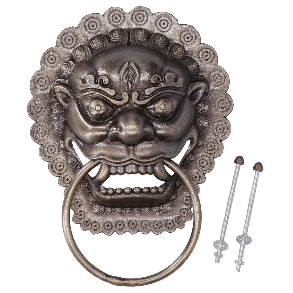 Chinese Style Door Knocker Antique Animal Head Door Ring Wooden Door Pull Ring Replacement Parts
