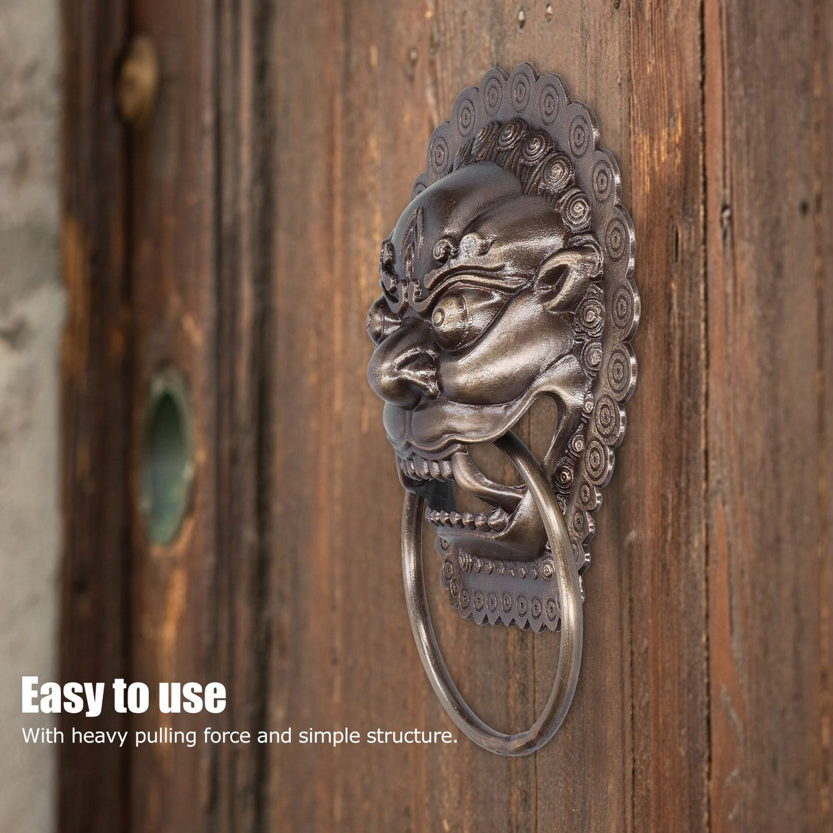 Chinese Style Door Knocker Antique Animal Head Door Ring Wooden Door Pull Ring Replacement Parts