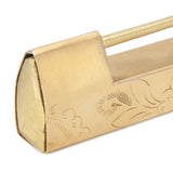 Brass Lock with Key 6.5cm Antique Chinese Style Carved Padlock for Jewelry Box Cabinet