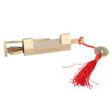 4.4cm Spacing Mini Vintage Padlock Dedicated Carved Jewelry Box Padlock with Key - Side View