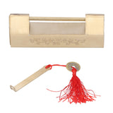 4.4cm Spacing Mini Vintage Padlock Dedicated Carved Jewelry Box Padlock with Key - Rear View