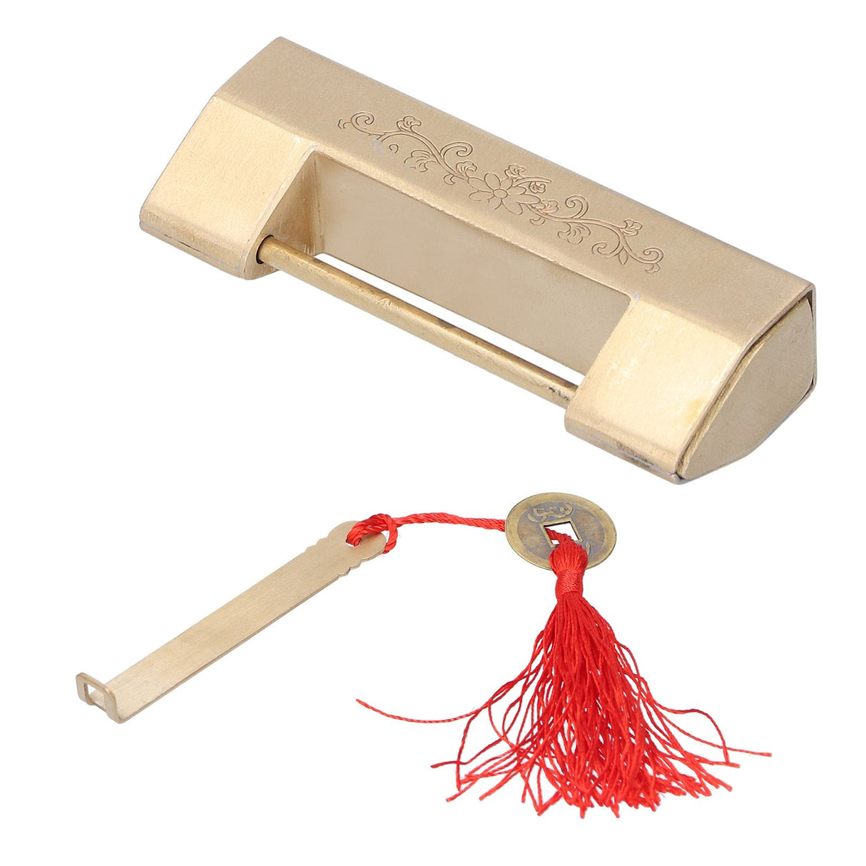4.4cm Spacing Mini Vintage Padlock Dedicated Carved Jewelry Box Padlock with Key