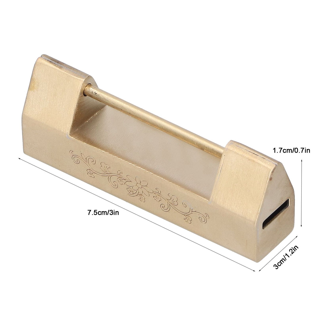 4.4cm Spacing Mini Vintage Padlock Dedicated Carved Jewelry Box Padlock with Key