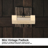 4.4cm Spacing Mini Vintage Padlock Dedicated Carved Jewelry Box Padlock with Key