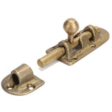 Vintage Brass Door Latch Antique Door Window Bolts Buckle Sliding Lock Hardware Fittings - Front View