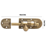 Vintage Brass Door Latch Antique Door Window Bolts Buckle Sliding Lock Hardware Fittings - Extra Image