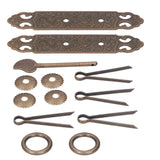 Door Handle Antique Brass Exquisite Pattern Straight Bar Handle Accessories for Cabinet Wardrobe
