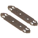 Door Handle Antique Brass Exquisite Pattern Straight Bar Handle Accessories for Cabinet Wardrobe - Extra Image