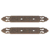 Door Handle Antique Brass Exquisite Pattern Straight Bar Handle Accessories for Cabinet Wardrobe