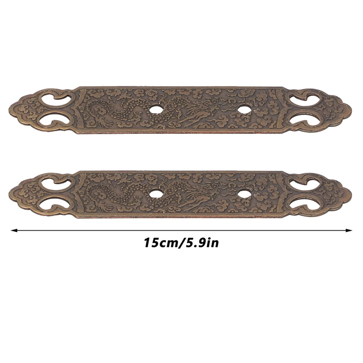 Door Handle Antique Brass Exquisite Pattern Straight Bar Handle Accessories for Cabinet Wardrobe