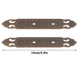 Door Handle Antique Brass Exquisite Pattern Straight Bar Handle Accessories for Cabinet Wardrobe - Extra Image