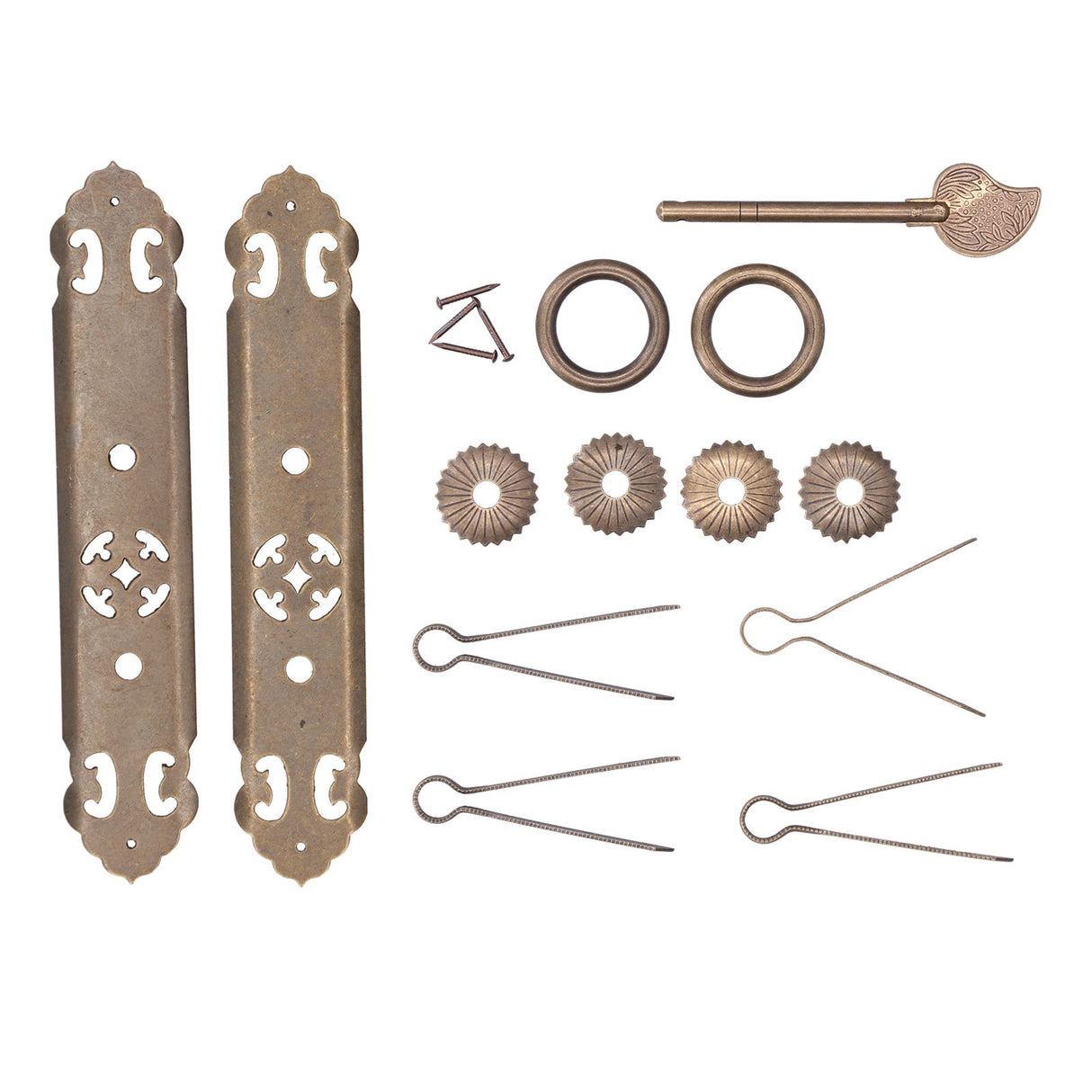 Chinese Style Door Handle Retro Straight Bar Hollow Handle Drawer Cupboard Hardware Fittings