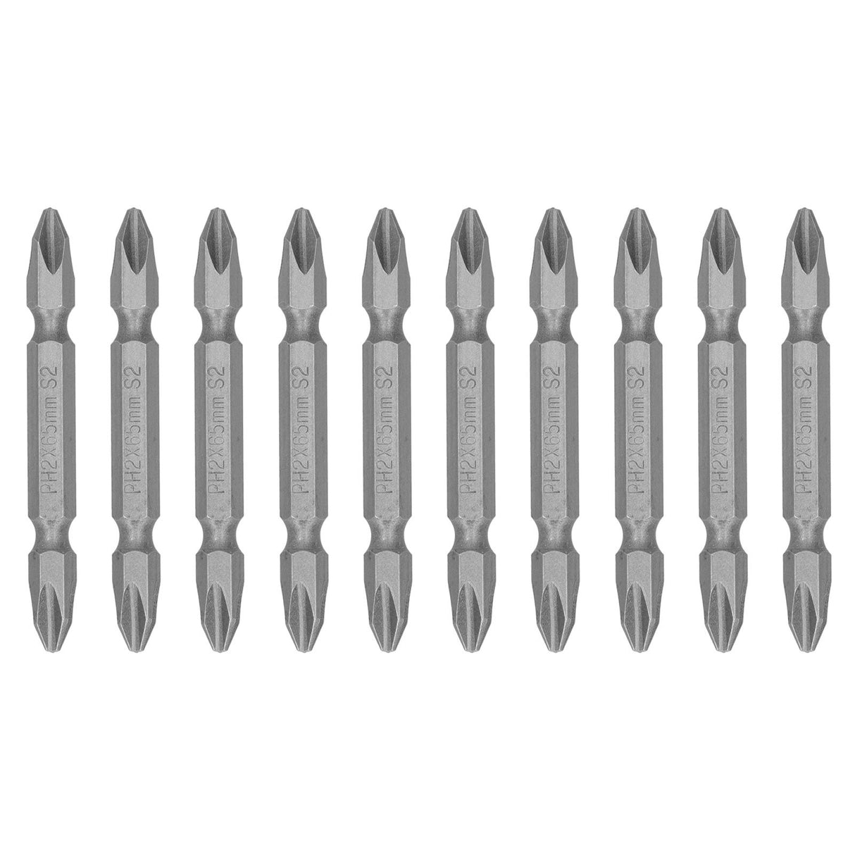 65mm PH2 Screwdriver Bits Magnetic Electric Screwdriver Head S2 DoubleHead Cross Bit(Sand Blast )