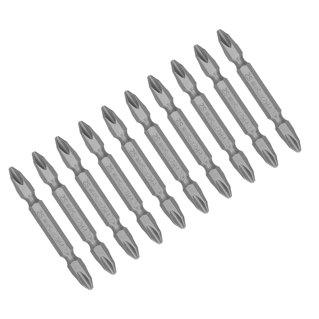 65mm PH2 Screwdriver Bits Magnetic Electric Screwdriver Head S2 DoubleHead Cross Bit(Sand Blast )