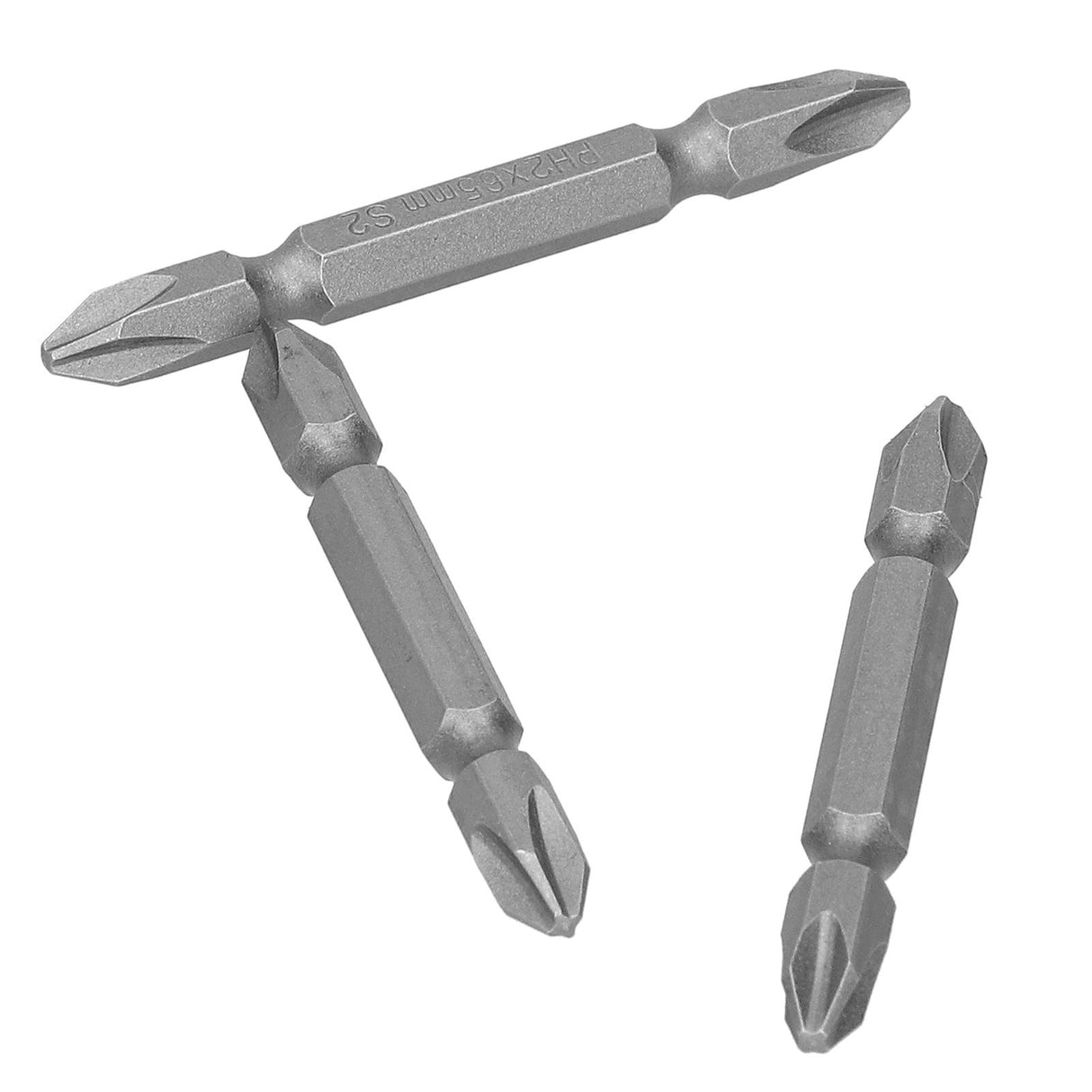 65mm PH2 Screwdriver Bits Magnetic Electric Screwdriver Head S2 DoubleHead Cross Bit(Sand Blast )