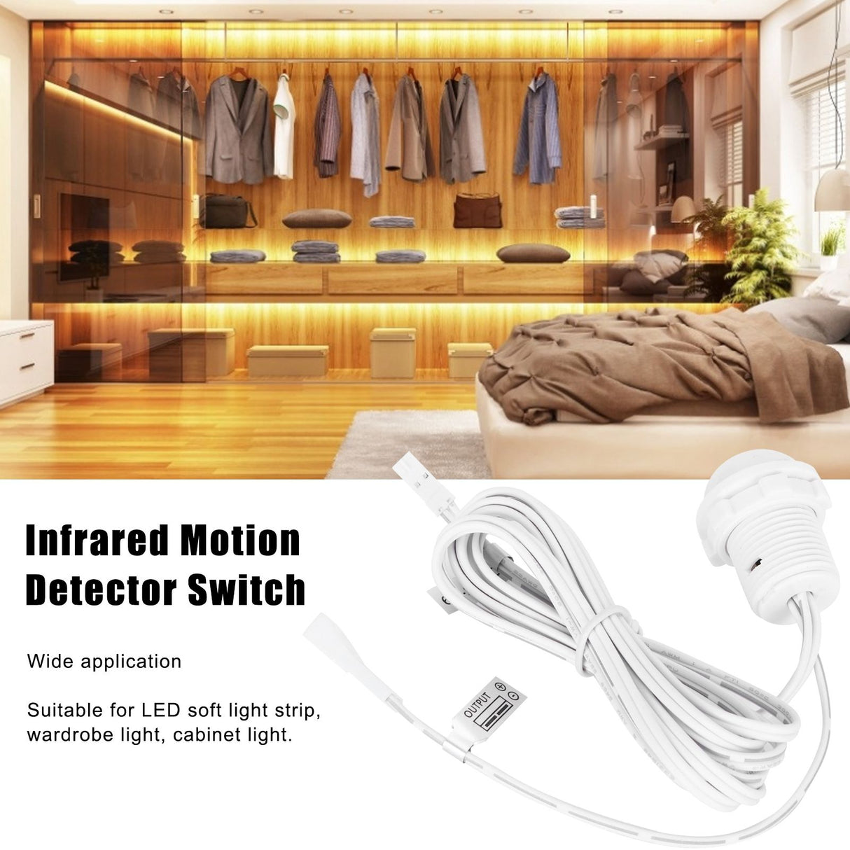 6V 12V 24V Infrared Human Body Sensing Light Control Switch for Wardrobe Cabinet