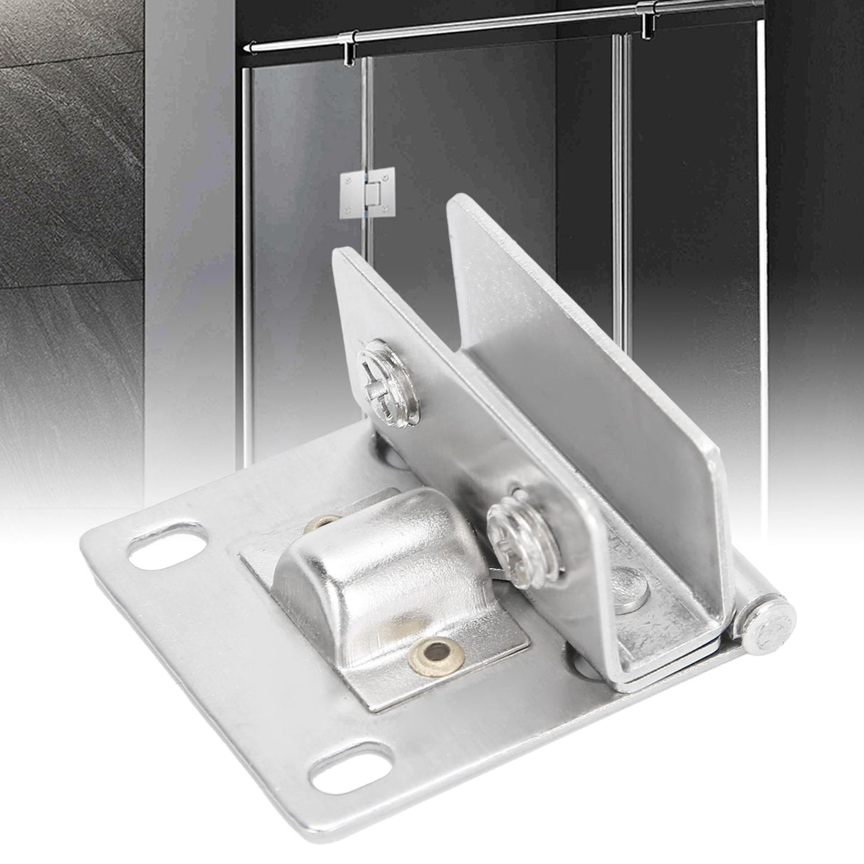 Stainless Steel Glass Door Hinge Punchfree Clamp Clip Bracket S Unilateral Clip
