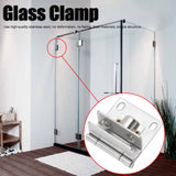 Stainless Steel Glass Door Hinge Punchfree Clamp Clip Bracket S Unilateral Clip - Extra Image