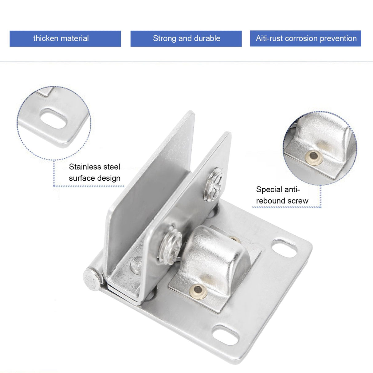 Stainless Steel Glass Door Hinge Punchfree Clamp Clip Bracket S Unilateral Clip