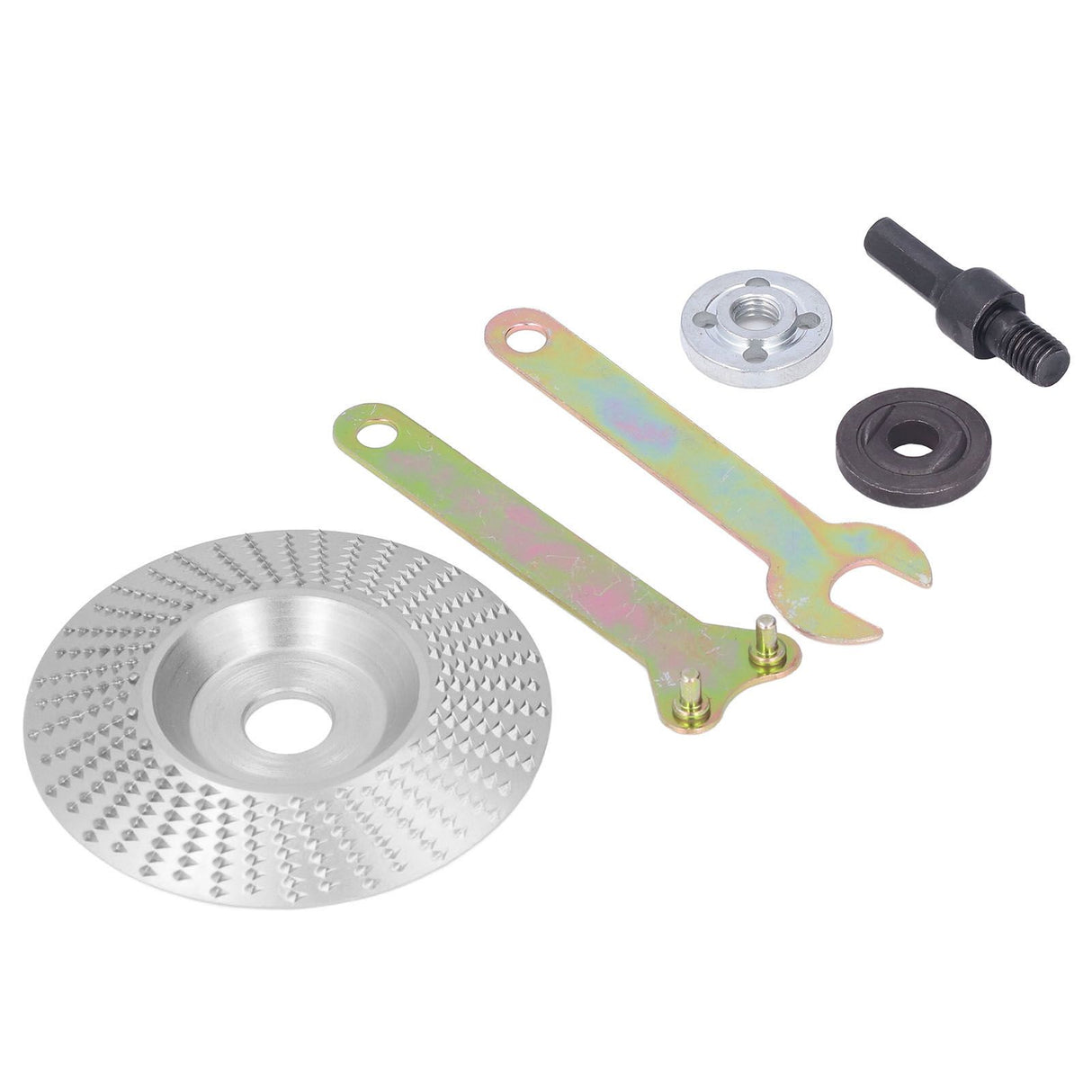 Grinding Shaping Disc Tungsten Carbide 100mm OD 16mm Hole Dia for Angle Grinder WoodworkingSilver