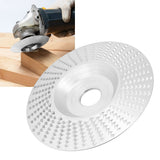 Grinding Shaping Disc Tungsten Carbide 100mm OD 16mm Hole Dia for Angle Grinder WoodworkingSilver