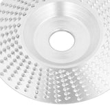 Grinding Shaping Disc Tungsten Carbide 100mm OD 16mm Hole Dia for Angle Grinder WoodworkingSilver