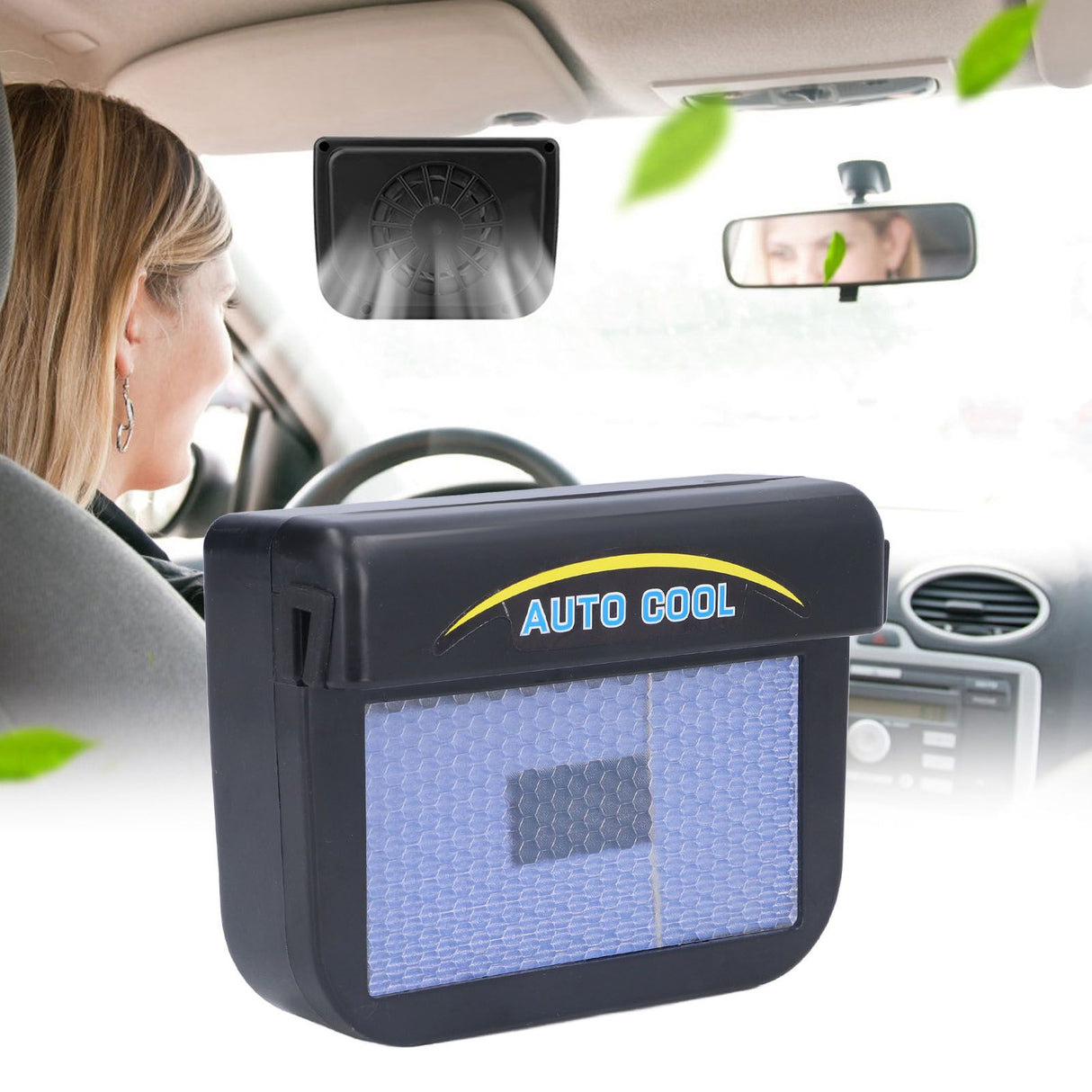 Car Exhaust Fan Solar Powered Environmentally Friendly Energy Saving Easy Installation Automobile Ventilator